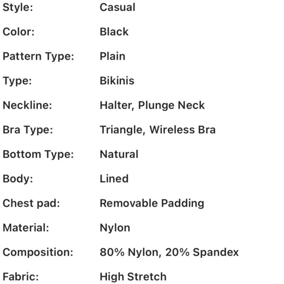 Black Cut-Out Halter Bikini Swimwear Bathing Suit - Picture 5 of 6